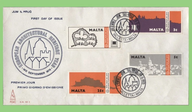 Malta 1975 European Architectural Heritage Year First Day Cover - Image 1 of 1
