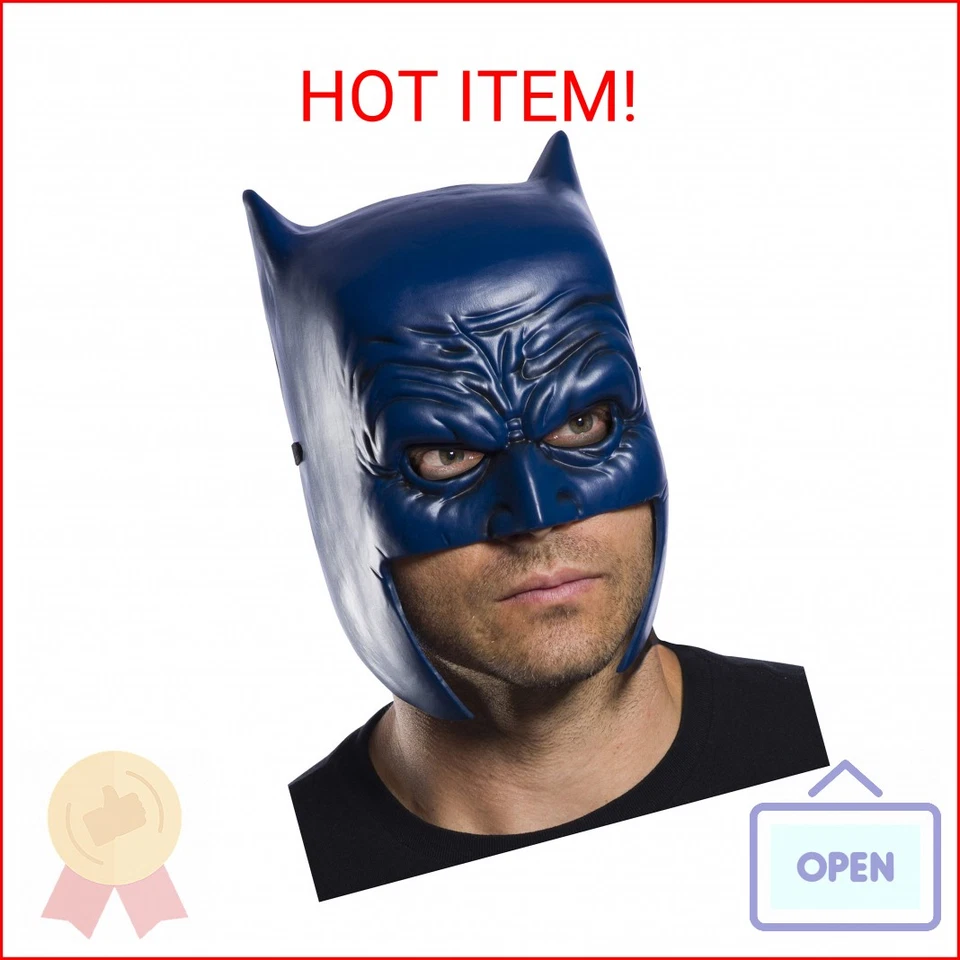 Disfraz de Máscara de Batman Rubíes DC Comics para Hombre, como se muestra, Talla Única Foto 1 de 2