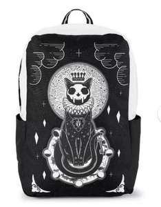Spencer’s Black Cat Rucksack | The Moon | Tarot Gothic Celestial Backpack Tasche - Bild 1 von 6