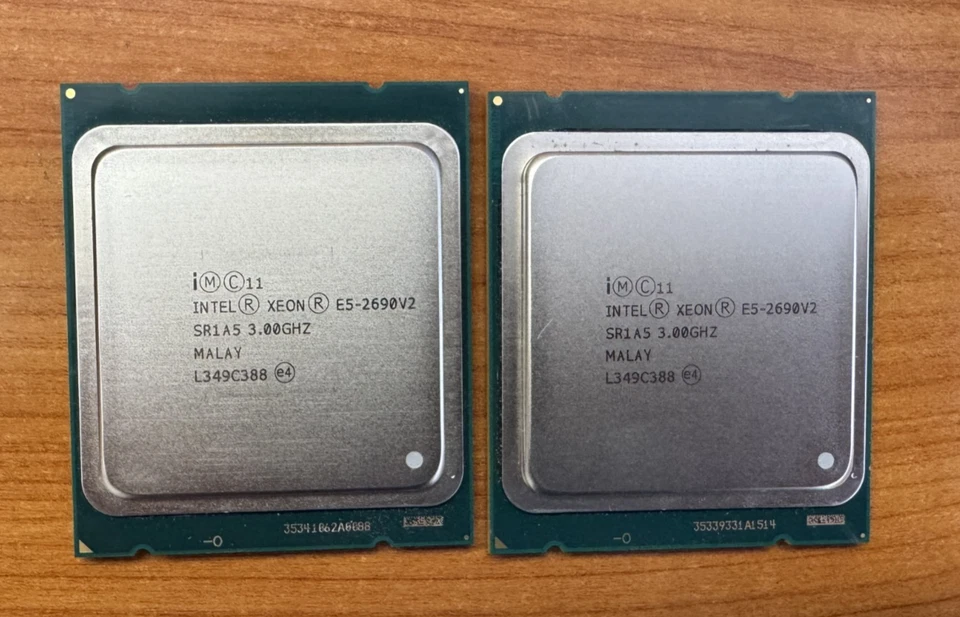 MATCHED PAIR of SR1A5 INTEL XEON 10 CORE E5-2690 V2 25MB 3.00GHZ CPU - Image 1 of 1