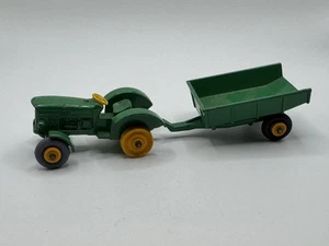 VINTAGE MATCHBOX LESNEY JOHN DEERE LANZ 700 TRACTOR & TRAILER NO.50/51 ENGLAND - Picture 1 of 8