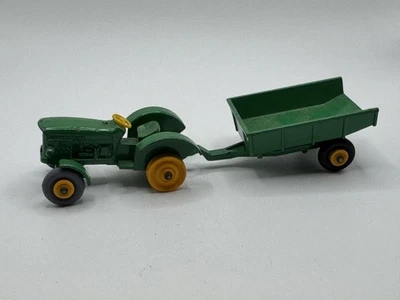 VINTAGE MATCHBOX LESNEY JOHN DEERE LANZ 700 TRACTOR & TRAILER NO.50/51 ENGLAND - Image 1 of 4
