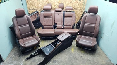 07-13 BMW E70 X5 Front Rear Seats And Door Panels Complete Set Leather Brown OEM Foto 1 de 4