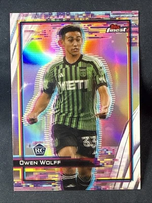 2023 Finest MLS Hologlow Base Set Variations #H28 Owen Wolff Austin FC FREE SHIP - Image 1 of 4