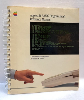 Applesoft Basic Programmers Reference Manual - Apple IIc IIe 64K II Vintage 1983 - Image 1 of 4
