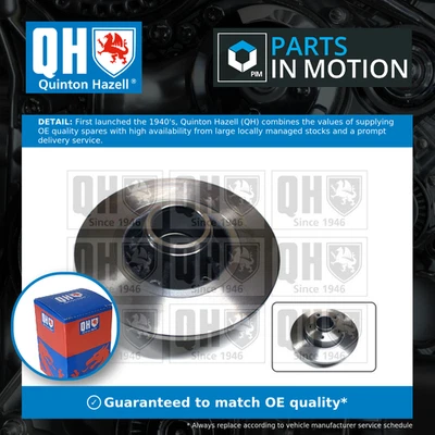 2x Brake Discs Pair Solid fits RENAULT TRAFIC Mk2 2.0D Rear 2006 on 280mm Set QH - Image 1 of 4