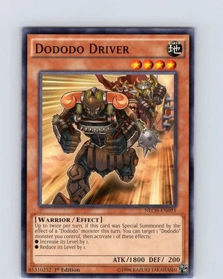 Yu-Gi-Oh TCG Dododo Driver NECH-EN093 1st Edition Regular Common Card NM - Image 1 of 2