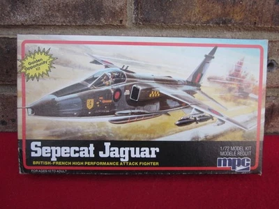 Vintage MPC Sepecat Jaguar 1/72 Model British Attack Fighter Kit #12412 Sealed - Image 1 of 4