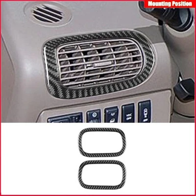 2PCS For Nissan Quest 2004-2006 Left-right Air Vents Trim Cover Carbon Fiber Foto 1 de 4