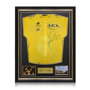 Chris Froome Signed Tour De France 2013 Yellow Jersey. Superior Frame - Bild 1 von 4