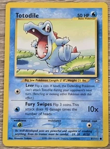 Totodile # 81/111  Common Unlimited Pokemon TCG Neo Genesis Card LP - Picture 1 of 2