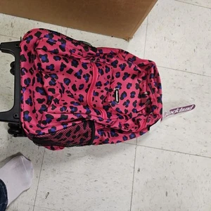 Mochila Rockland Rollable Rosa Leopardo 17 pulgadas Equipaje de Mano - Imagen 1 de 3