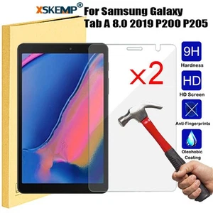 2Pcs for Samsung Tab A P200 P205 / T510 T515 Screen Protector 9H Tempered Glass - Picture 1 of 13