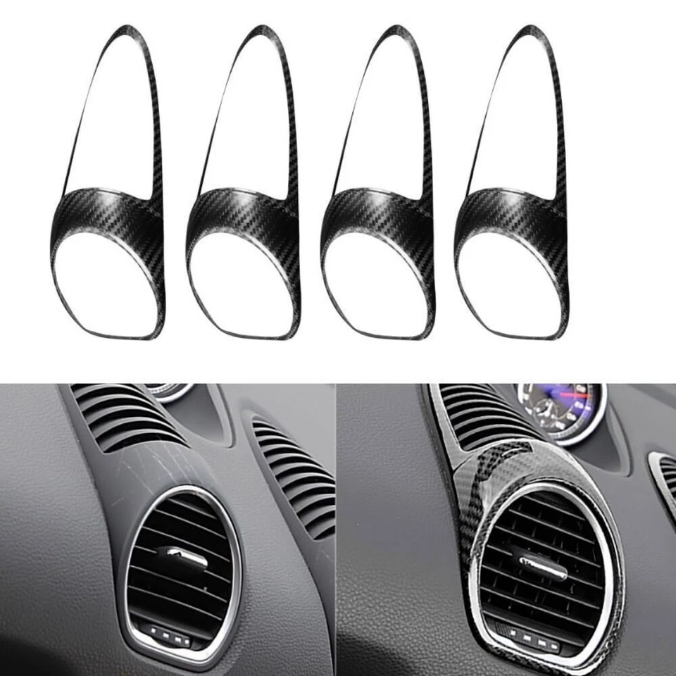 Borde de salida de aire delantero interior de fibra de carbono seco apto para Porsche 718 Cayman Foto 1 de 4