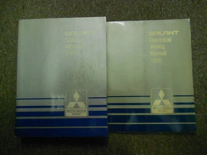 1985 Mitsubishi Galant Servicio Reparación Tienda Manual Juego 2 Vol OEM Book 85 - Imagen 1 de 12