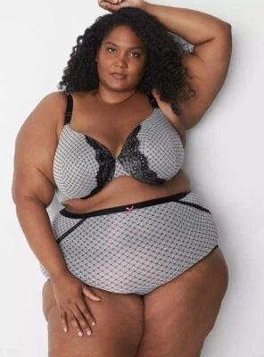 Lane Bryant Black & White Geometric Extra Soft Full Brief Panty Plus Size 18/20 - Image 1 of 4