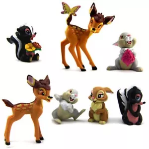 Juego de 7 minifiguras diferentes de Bambi para pasteles de PVC. Vendedor de EE. UU. envío gratuito - Imagen 1 de 4