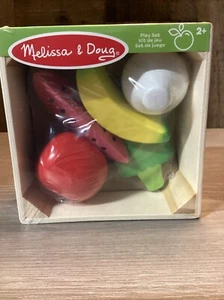 Melissa & Doug Wooden Play Food Groups Fruits & Vegetables Pretend Play Set NEW - Picture 1 of 4