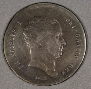 1825 Nápoles y Sicilia Estados Italianos Plata 120 Grana - Imagen 1 de 2