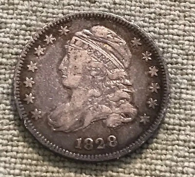 1828 Capped Bust Dime , small date , nice original VF - Image 1 of 2