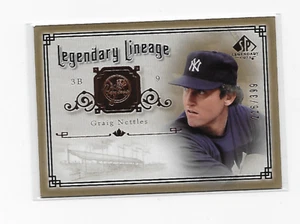 CRAIG NETTLES 2005 SP LEGENDARY CUTS #LE-GN LEGENDARY LINEAGE /399 RARE YANKEES - Picture 1 of 1