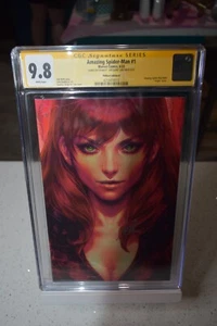 AMAZING SPIDER-MAN 1 CGC 9.8 & 9.6 VIRGIN PUREART SET signiert Stanley Artgerm Lau - Bild 1 von 6