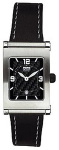 Momo Design Stainless Steel & Carbon Black Leather Watch MD-056 - Picture 1 of 3