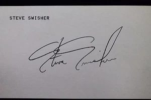 Steve Swisher Padres Cubs Cardinals Autographed 3x5 Signed Index Card JSA 17D - Picture 1 of 4