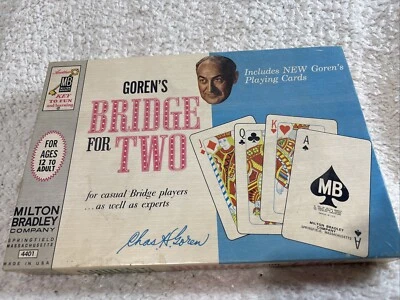 Charles H Goren’s Bridge For Two Vintage Card Game Milton Bradley 1964 Open Box - Image 1 of 4