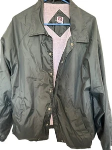 Franklin sport’s Vintage Green Button Down Windbreaker Jacket Size Medium - Picture 1 of 7