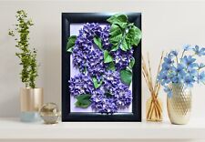  3D painting lilacs .Home original gift.Afford wall art.