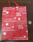 Pack of 5 Christmas Writings Gift Bags Xmas Present Gifts EASY PACK 23CM / 9 IN