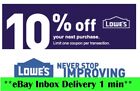 1X Lowes 10% off_ Instore/ Online FAST_SHIPMENT