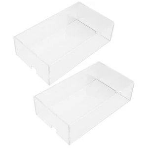 2Pcs Acrylic Clear Sturdy Desktop Transparent Mouse Cover Home Mouse - Afbeelding 1 van 12