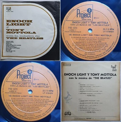 ENOCH LIGHT TONY MOTTOLA PLAY THE BEATLES 1974 STEREO UNIQ CVR RARE CHILEAN PRS! - Image 1 of 4