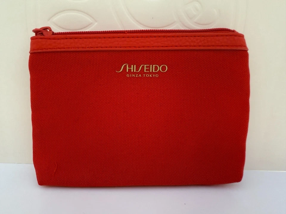 SHISEIDO  COSMETIC ZIPPER CANVAS  MAKE UP BAG / POUCH - Image 1 of 1