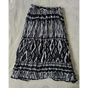 Chaundry KC Full Length Boho Skirt Lined With Geometric Print Size M - Picture 1 of 8