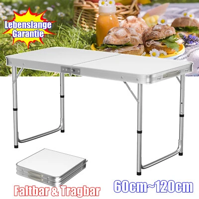 DAYPLUS® 60~120cm Campingtisch Klapptisch Alu klappbar Gartentisch Camping Garten Tisch
