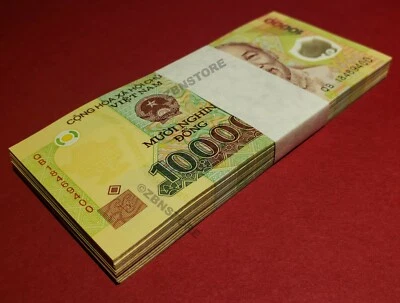 100 x 10,000 Vietnam Dong Banknotes [1 Million] UNC Uncirculated Authentic + COA - Image 1 of 4