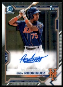 2021 Bowman Chrome Prospect Autographs #CPAER Endy Rodriguez