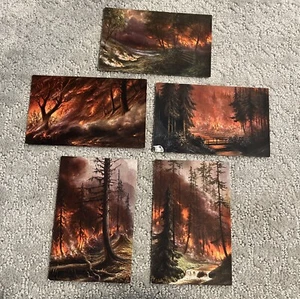 AK Brand im Wald um 1910 Waldbrände Oilette Tuck Kunst Serie 5 selten - Bild 1 von 6