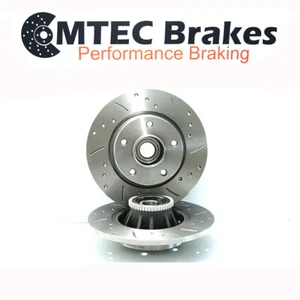 Vauxhall Vivaro X82 1.6 CDTi 14- Rear Brake Discs Drilled Grooved & Bearings - Picture 1 of 3