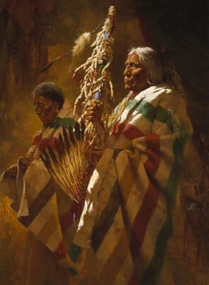 Howard Terpning - Thunder Pipe and the Holy Man - SN - AP #3  Foto 1 de 2
