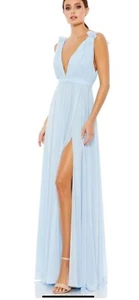 ABITO IEENA FOR MAC DUGGAL NUOVO CON ETICHETTE, BLU CIPRIA, TAGLIA 8 SPLENDIDO! - Foto 1 di 8
