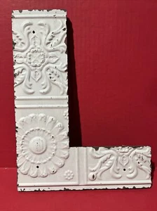 Shabby Chic Wood/Metal Hanging Letter L Antique White 11 11/16” New - Picture 1 of 5