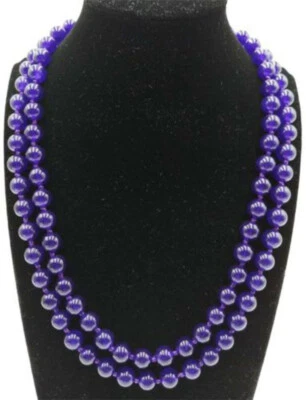 Collar de cuentas redondas de 25" 36" 50" 6/8/10/12 mm apatita/topacio/ágata/jade/gemas AAA Foto 1 de 4