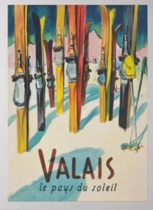 Switzerland Vintage Ski Poster - Picture 1 of 3