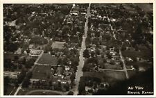 AIR VIEW real photo postcard HARPER KS c1950s by anthony rppc