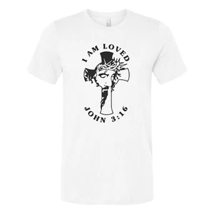 John 3:16 White T-Shirt Religious Apparel Jesus Tee Christian Clothing Unisex - Picture 1 of 3