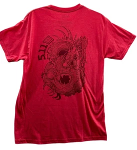 5.11 Tactical Men's T Shirt Dragon Graphic Red Heather Size Medium NWT - Picture 1 of 8
